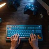 8BitDo Retro 87 Keyboard - Clear Blue